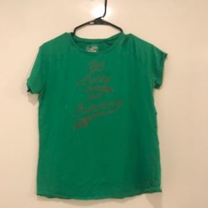 Green youth tee